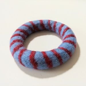 Felt Bracelet Blue Purple Festival Gear Jewelry